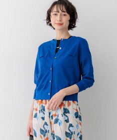 23区 【先行予約/WEB&一部店舗限定カラーあり】シャイニーシアー フラップポケット カーディガン