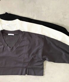 Green Parks ショート丈Ｖネックポンチプルオーバー