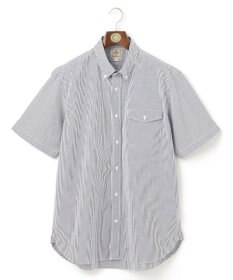 J.PRESS MEN 【KING SIZE】【クールマックス】サッカーストライプ／マイクロギンガムチェック シャツ/B.D