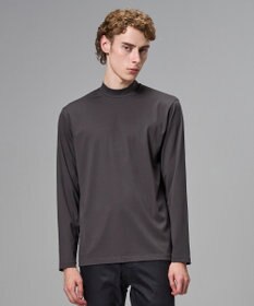 JOSEPH HOMME 新色追加【高機能素材】ハイゲージベアスムース　モックネック長袖Ｔシャツ グレー系