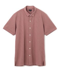 JOSEPH HOMME ブロークンヘリンボンジャージー　レギュラーカラー半袖シャツ