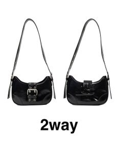 WEGO マルチWAYハーフムーンベルトバッグ