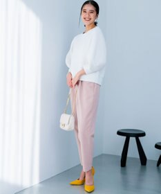 組曲 【洗える・ストレッチ】プランタンカラークロップド パンツ