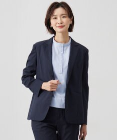 J.PRESS LADIES L 【セットアップ対応】セルロースリネンストレッチ テーラード ジャケット