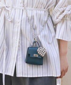 earth music&ecology マイクロミニバッグメタルハートチェーンチャーム