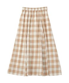 Green Parks イージーケアチェックボリュームスカート