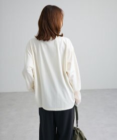 Green Parks 袖レースドッキング長袖ロゴＴシャツ