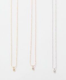 Phoebe 【金属アレルギー対応】シャイニーフチミルネックレス　シャンパンゴールド