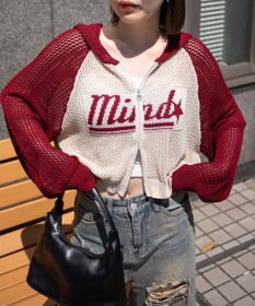 WEGO メッシュラグランニットパーカー