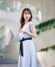 Tiaclasse L 【洗える】配色刺繍レースワンピース