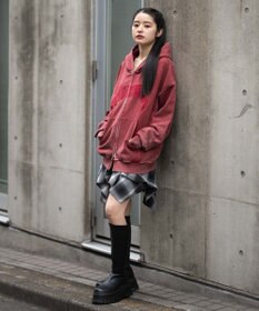 WEGO 【ユニセックス着用ITEM/SMLサイズ展開】グラフィックZIPパーカー