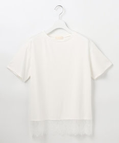 ANY SIS L 裾レース半袖Ｔシャツ