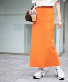 WEGO カラーリブイージーロングスカート