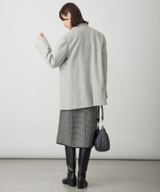 J.PRESS LADIES ショートビーバー ミディ丈 スタンドカラー コート