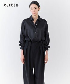23区 【エステータ】シルクサテン シャツ