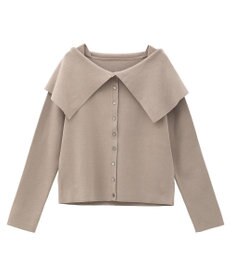 YECCA VECCA 2wayオフショルカラーカーディガン