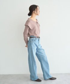 YECCA VECCA 2wayオフショルカラーカーディガン