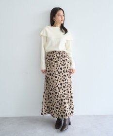 YECCA VECCA 2wayオフショルカラーカーディガン