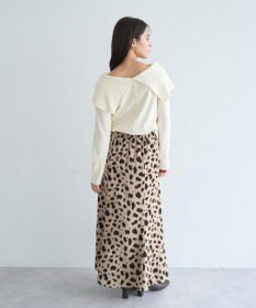 YECCA VECCA 2wayオフショルカラーカーディガン