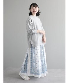 CRAFT STANDARD BOUTIQUE パネル柄マキシギャザースカート