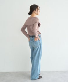 YECCA VECCA 2wayオフショルカラーカーディガン