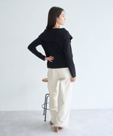 YECCA VECCA 2wayオフショルカラーカーディガン