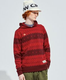 PW CIRCULUS 【手洗い可】【MEN】フェアアイルニットフーディ