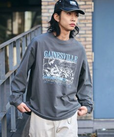 WEGO 【ユニセックス着用ITEM/MLサイズ展開】ヴィンテージライクグラフィックT（LS）