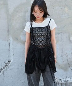 WEGO ドロストデザインキャミワンピース