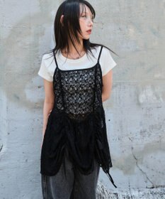 WEGO ドロストデザインキャミワンピース