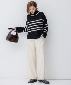 23区 【滝沢眞規子さん着用】クリアウールサキソニー ワイドパンツ