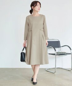 Tiaclasse L 【洗える】ウール調Aラインワンピース