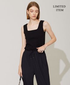 ICB L 【WEB限定・洗える】 ブロードステッチリブ タンクトップ