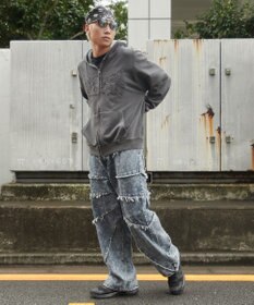 WEGO ダーツフリンジデニムパンツ