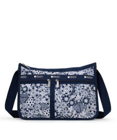 LeSportsac DELUXE EVERYDAY BAG/フローラルレースネイビー