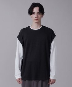 WEGO フェイクレイヤードベストT（LS）