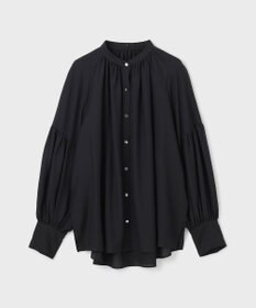 GRACE CONTINENTAL タイ付ギャザーシャツ