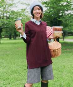 Tiaclasse 【洗える】ウール調キュロットパンツ