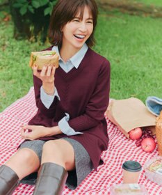 Tiaclasse 【洗える】ウール調キュロットパンツ