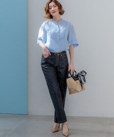 23区 S 【先行予約】LIBECOリネン はしごレース ブラウス