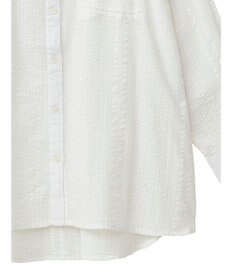 Green Parks インド綿 シアサッカーシャツ