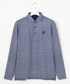 23区GOLF 【MEN】モノグラム総柄長袖ポロシャツ