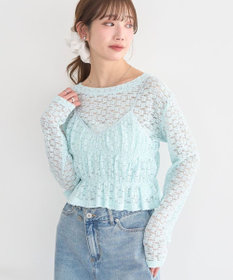 earth music&ecology SET2点カットレースプルオーバー＋ビスチェ