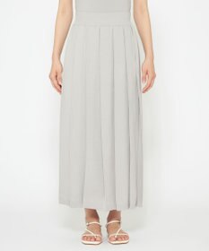 uncrave 【手洗い可】ドライタッチ ニット プリーツ スカート（uncrave WHITE）