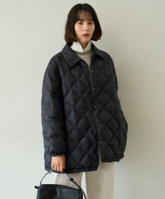 UNFILO L 【自宅で洗濯OK / ファー襟取り外し可能】TAIONコラボ ボア襟 リバーシブルダウン