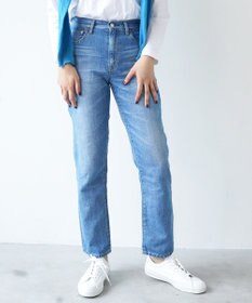 caqu FS linen tapered straight リネンテーパードストレートデニム