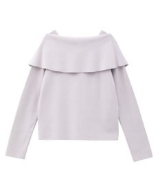 YECCA VECCA 2wayオフショルカラーカーディガン