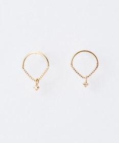 Phoebe 【K10】ペンデュラムダイヤモンドピアス　クリア