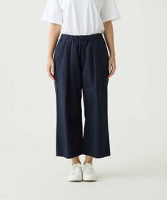 caqu color linen wide cropped コットンリネンクロップド丈ワイドパンツ
