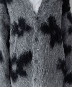 WEGO 【ユニセックス着用ITEM/MLサイズ展開】モヘアタッチパターンカーディガン